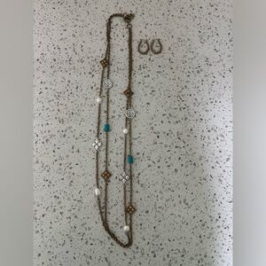 Patricia Nash Long Necklace and Earrings